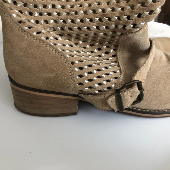 Bershka BSK Womens Suede Spring Summer Boots  Size 40 EU/9.5 US - Picture 7 of 12